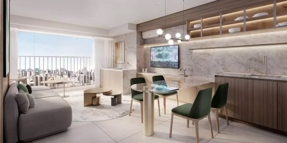 LIVING do apto de 48 m². 3